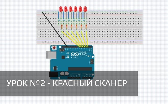 Arduino для начинающих: Урок 2 — красный псевдо-сканер